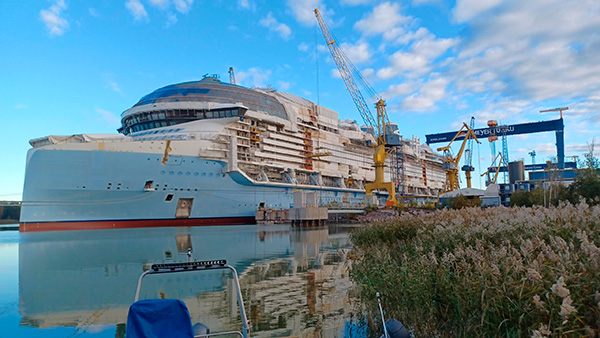 article picture: Star of the Seas launched at the Meyer Turku shipyard