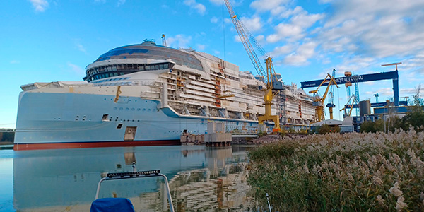 artikkelikuva: Star of the Seas launched at the Meyer Turku shipyard